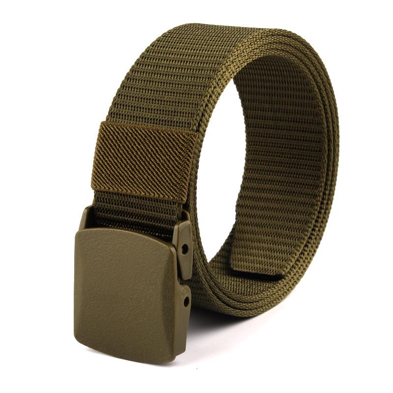 

Тактический ремень из нейлона и канваса с настраиваемыми кожаными акцентами, без металла, идеально подходит для студентов и военных. 125 cm армия зеленый