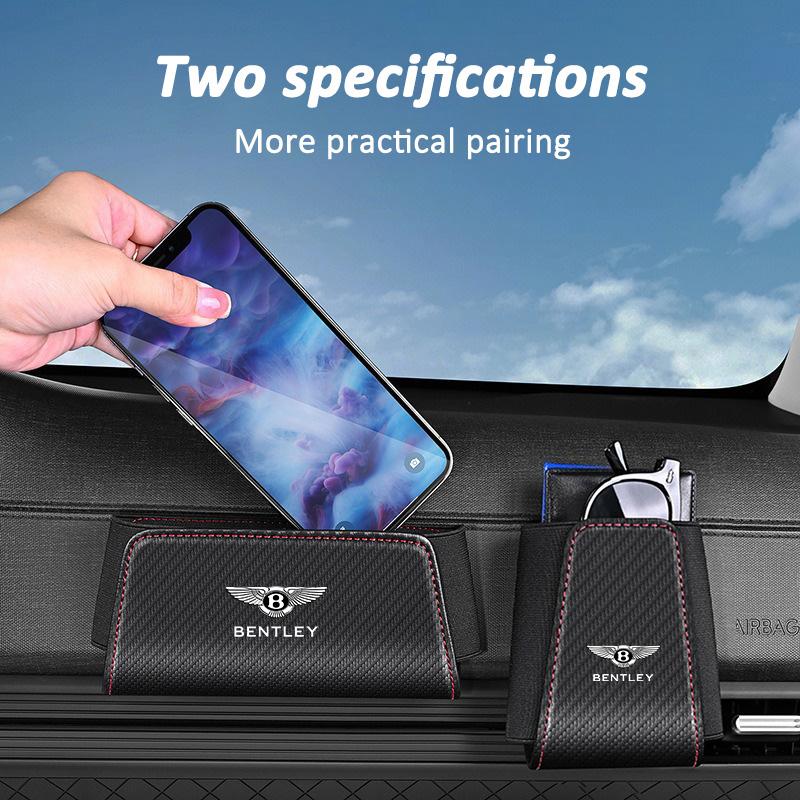 Car Multi-functional Storage Box Card Phone Key Organizer Bag For Bentley Continental GT MULLINER Bentayga Flying Hurtling Spur HL0