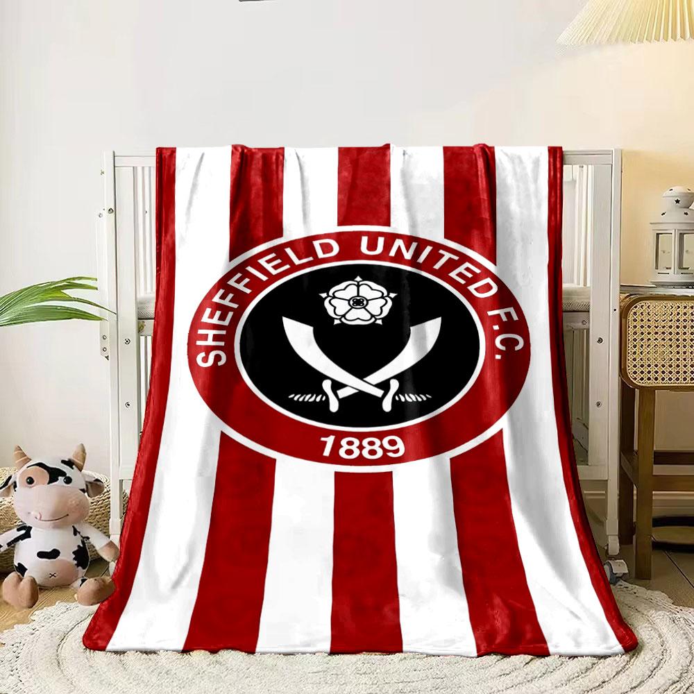 Sheffield United FC Emblem Blanket print blanket soft and cozy perfect for the living room bed sofa or a nap,gift