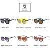 SHAUNA New Hip Hop Double Color Sunglasses Women Fashion Gradient Eyewear Shades UV400 Men Square Unique Sun Glasses