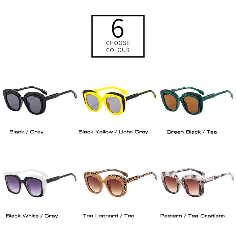 SHAUNA New Hip Hop Double Color Sunglasses Women Fashion Gradient Eyewear Shades UV400 Men Square Unique Sun Glasses