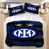 Biancheria da letto Colori Stelle Emblema Inter (1 * copripiumino + 2 * federa, senza nucleo) Copripiumino e federa 2D piatti, morbidi e confortevoli