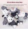 Happy Monkey Baby Crib Rattle: Black & White Cartoon Animal Wind Chime for Early Education