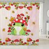 ManCute Frog Kids Shower Curtains,Lavender Flowers Butterfly Romantic Bathroom Curtains for Girls Boys Women,Cartoon Animals