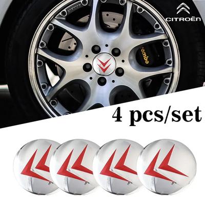 4 Stück 56mm Auto Radaufkleber Mittelkappe Auto Emblem Abzeichen Aufkleber für C1 C2 C3 Vts C4 Saxo C4L C5 C6 C8 Xsara Picasso