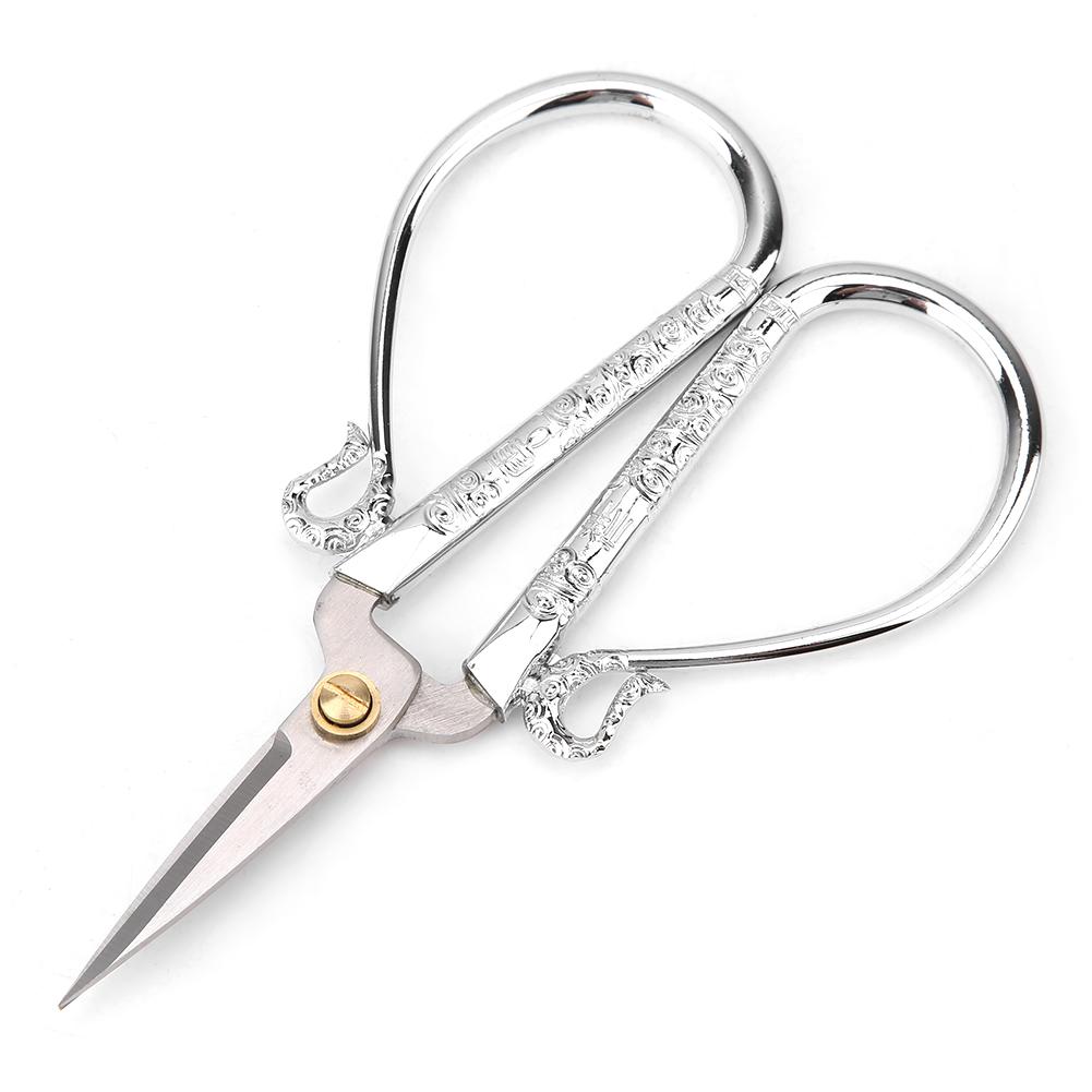 Stainless Steel Stitch Scissors Vintage Sewing Shears Embroidery Tool (Gold)