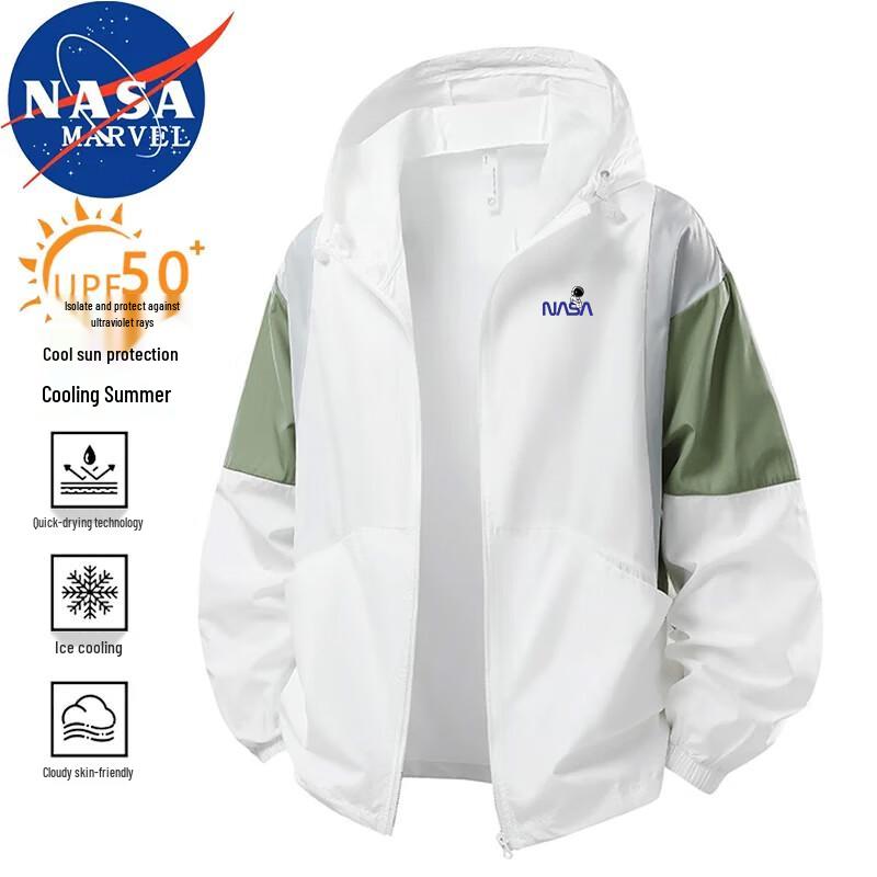 

Мужская летняя куртка с капюшоном NASA MARVEL, с длинным рукавом, защита от солнца UPF50+ M
