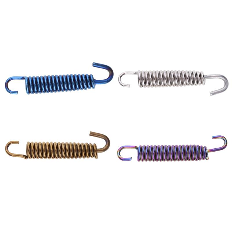 2Pcs 65mm Motorcycle Stainless Steel Exhaust Pipe Muffler Spring Hook Superior Strength & Appearance Exhaust Pipe Springs