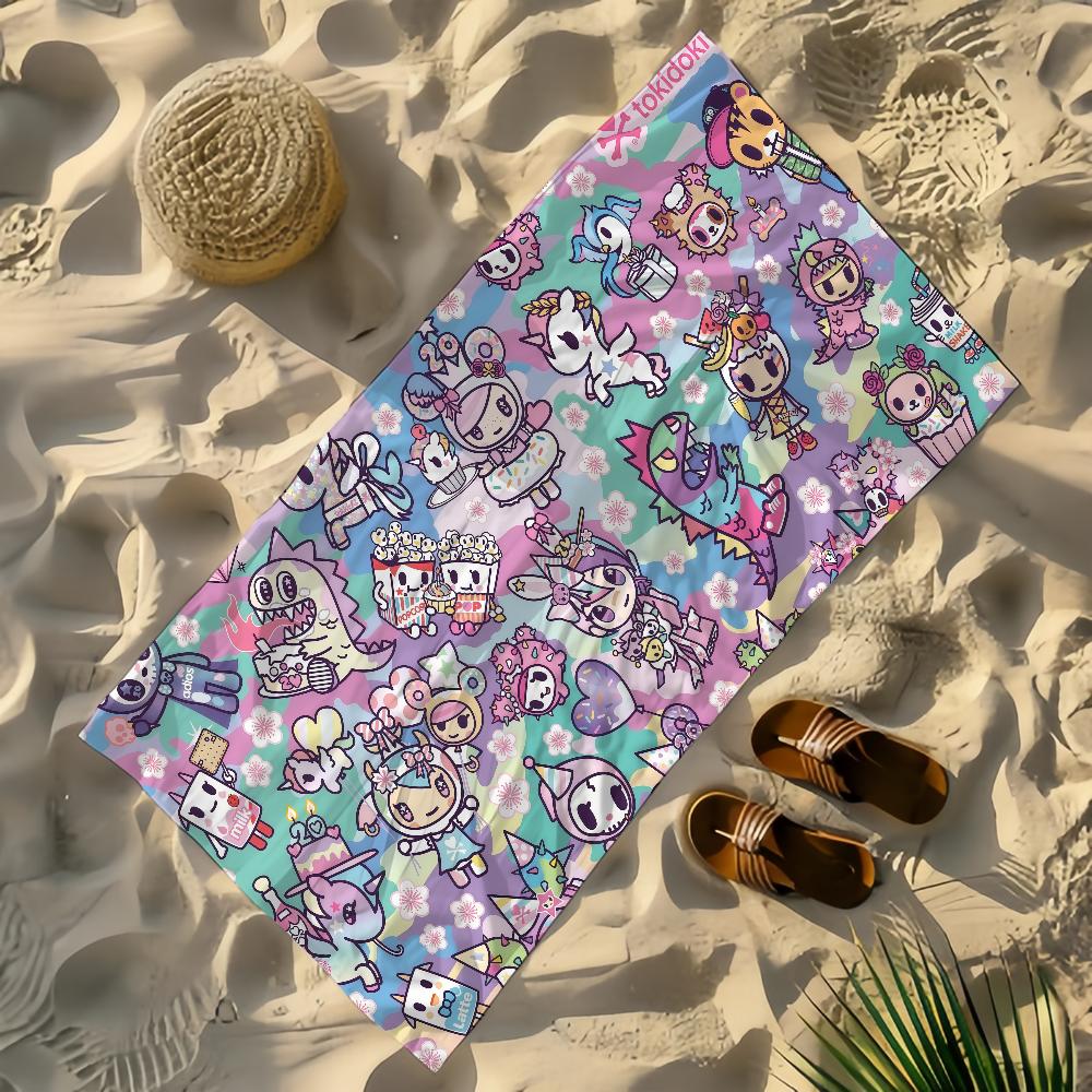 Art T-Tokidoki Towel Yoga Gym Yoga Gym Lightweight Portable for Swimming Beach Travel Sports Accessories Sandproof