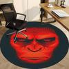 1pc Gorilla Pattern Office Round Area Rug, Indoor Mat Suitable For Office, Under Office Chairs Bedroom Living Room Home Decor, Room Deco