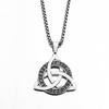 Viking Celtic Titanium Steel Necklace With Ancient Rune Pendant Unisex Jewelry