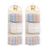 Wardrobe Hanging Storage Net Large Capacity Mesh Storage Bag with Hook Multi-tier Breathable Mesh Pouch for Socks Bras Underwear Dorms Bedrooms