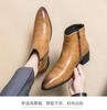 Shoes Man Black Western Boots for Men Cowboy Brown Chelsea Boots Zipper Ankle Business Boots Size 38-46