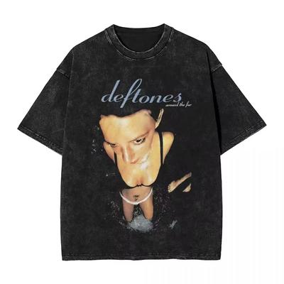 Neues Hip Hop Deftones Gewaschenes Kurzarm Rundhals Y2k T-Shirt Herrenbekleidung Neues Oberteil und T-Shirt Herren T-Shirt Camisetas