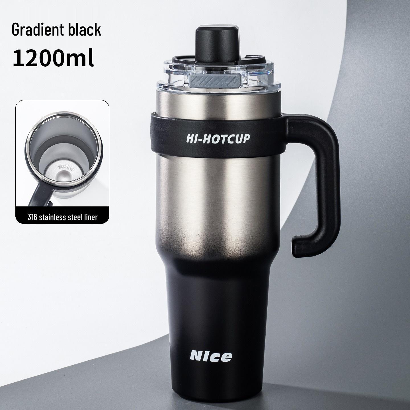 Custom 40oz Stainless Steel Insulated Cup with Ceramic Liner - Large Capacity Ice Buster for Cold Storage Customizable Logo