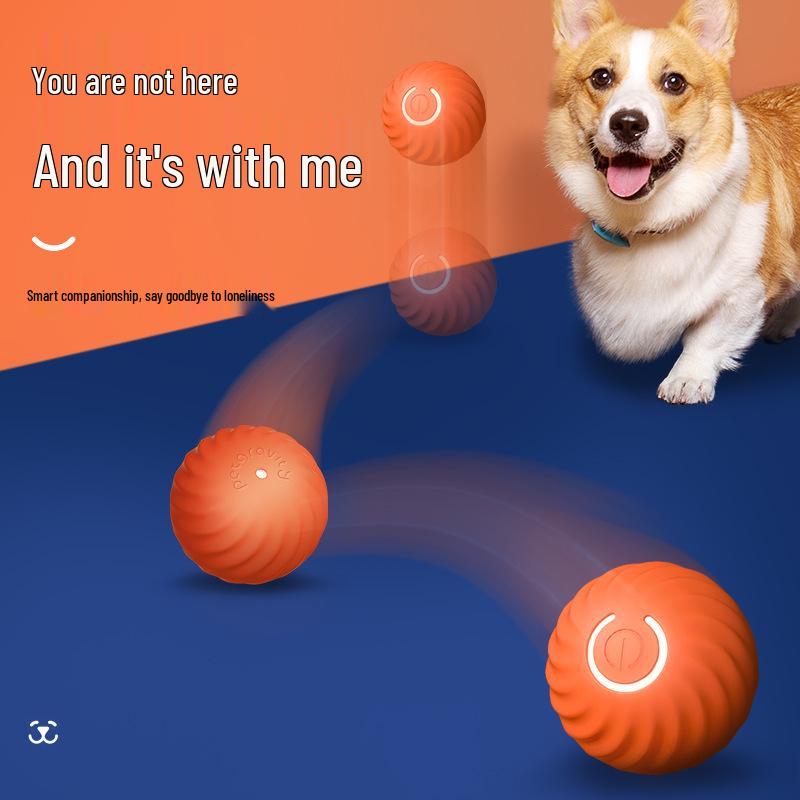 New Dog Toy: Bounce-Resistant Ball, Auto Teaser, Self-Entertainment & Stress Relief