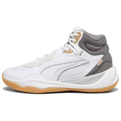 Playmaker Pro Mid Trophies Men's White Grey Gold 379019-01