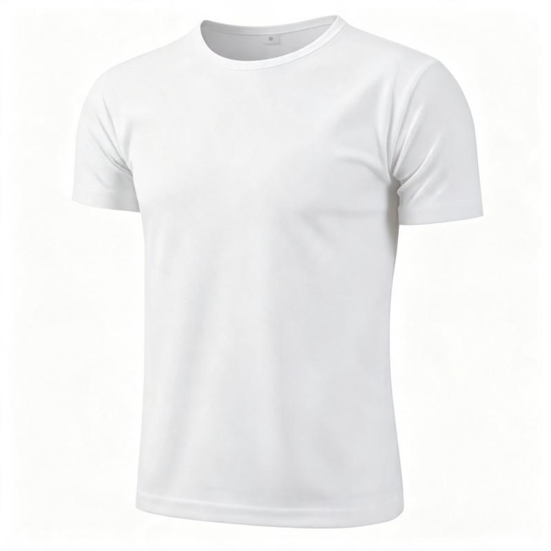 Men's Solid Color Mesh Quick Drying T-shirt Round Neck Short Sleeved Sports Top Summer Fitness Running Casual Base Shirt Unisex