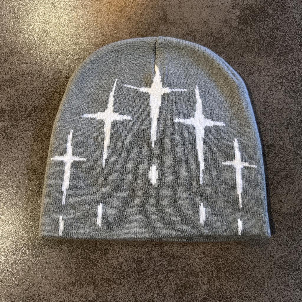 Stars Knitting Acrylic Knit Hat Women Fall Winter Warm Beanie Letter Embroidery
