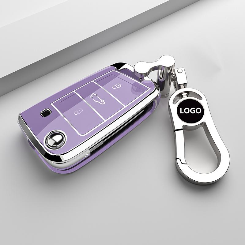 

Чехол для автомобильного ключа из ТПУ для VW Volkswagen Golf 7 MK7 Tiguan MK2 для SEAT Ateca Leon FR2 Ibiza для Skoda Octavia A7 Брелок