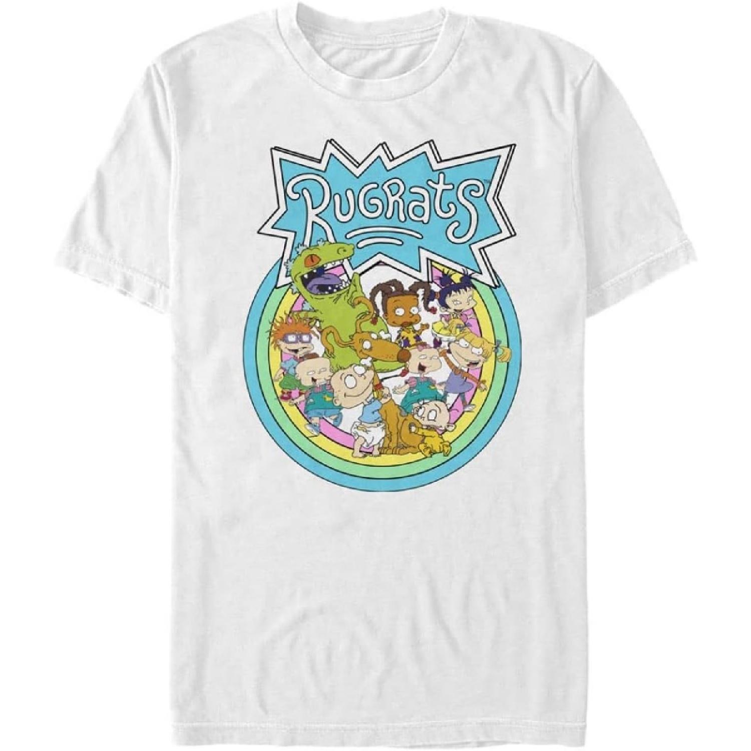 Nickelodeon Mens Rainbow GroupT-Shirt XXXXXL белый