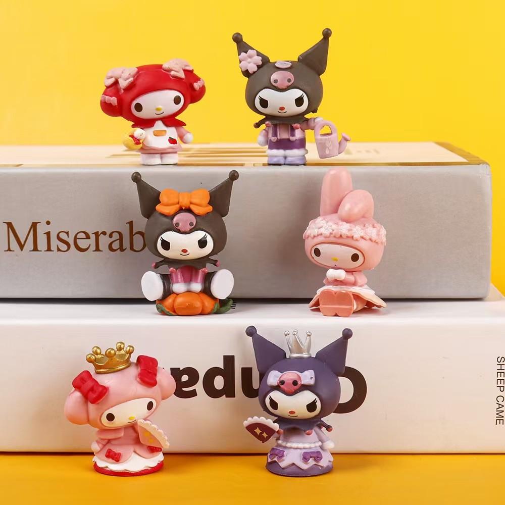 Charming Sanrio Kuromi Blind Box Anime Figure Delightful Melody Doll Tabletop Decoration Model