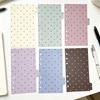 A6 PP Polka Dot Loose Leaf Index Partition Inner Core For Binder Planner Notebook Stationery Notebook Paper Divider Accessories
