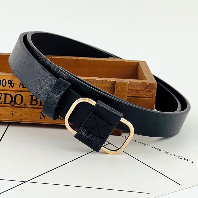 Girl Leather Belt Minimalist Decorative No Hole Adjustment Design Modern Elegant