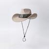 Western cowboy hat for men and women, faux suede, distressed with metal rivets, wide brim, outdoor riding sun protection hat