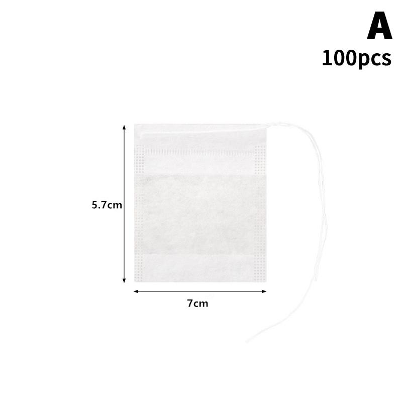 

100 Pcs Disposable Tea Bags Multi-Size Non-Woven Fabric For Loose Leaf Tea Empty Drawstring Pouch Bag Iced Coffee Filter Bags
