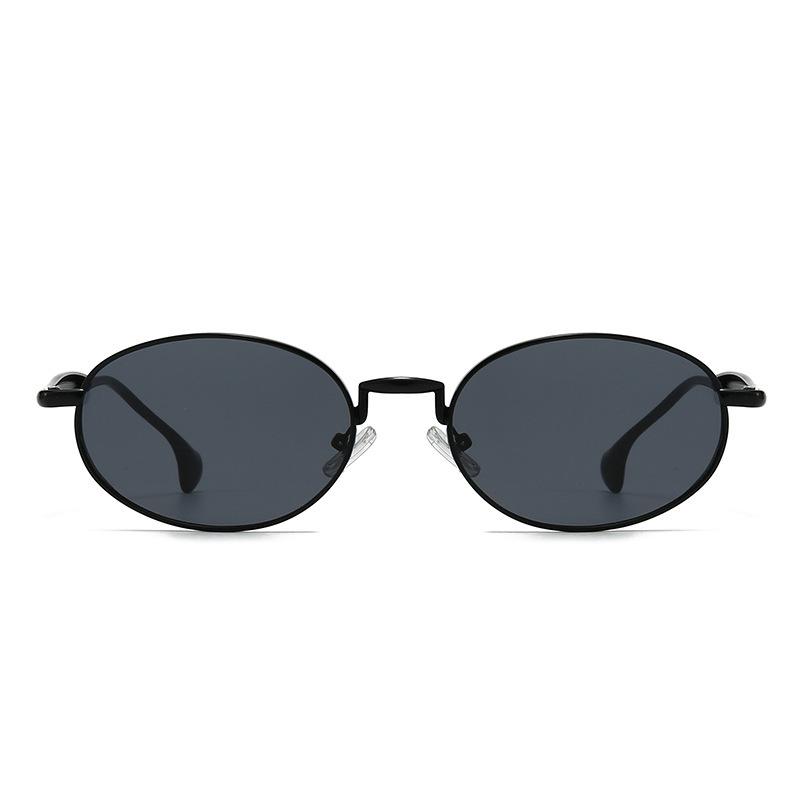 Retro Small Gothic Steampunk Oval Sunglasses Men Women Brand Designer Vintage Round Metal Frame Sun Glasses UV400 Beach Shades