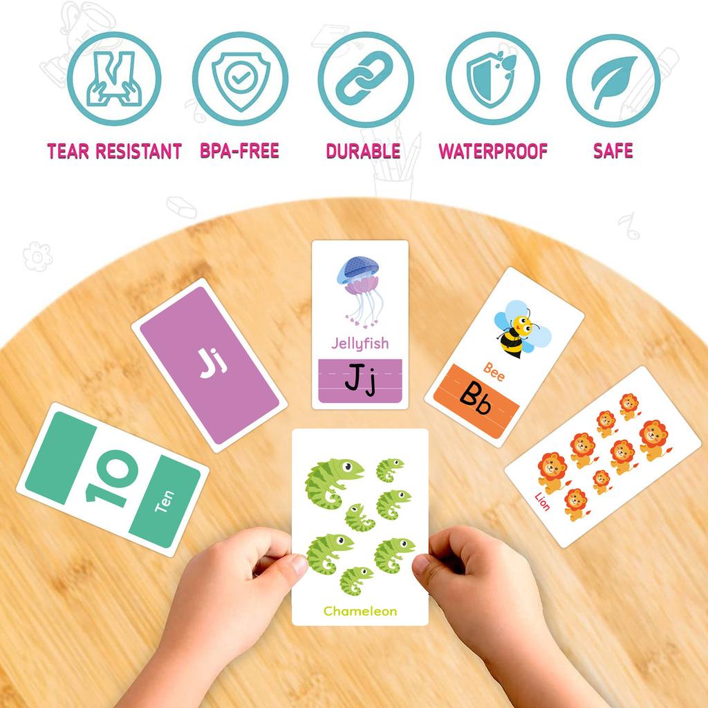 Alphabet Card 2-4 Years Old Children'S Early Education Flash Card Learning Color Number Shape Animal Abc English Alphabet Card