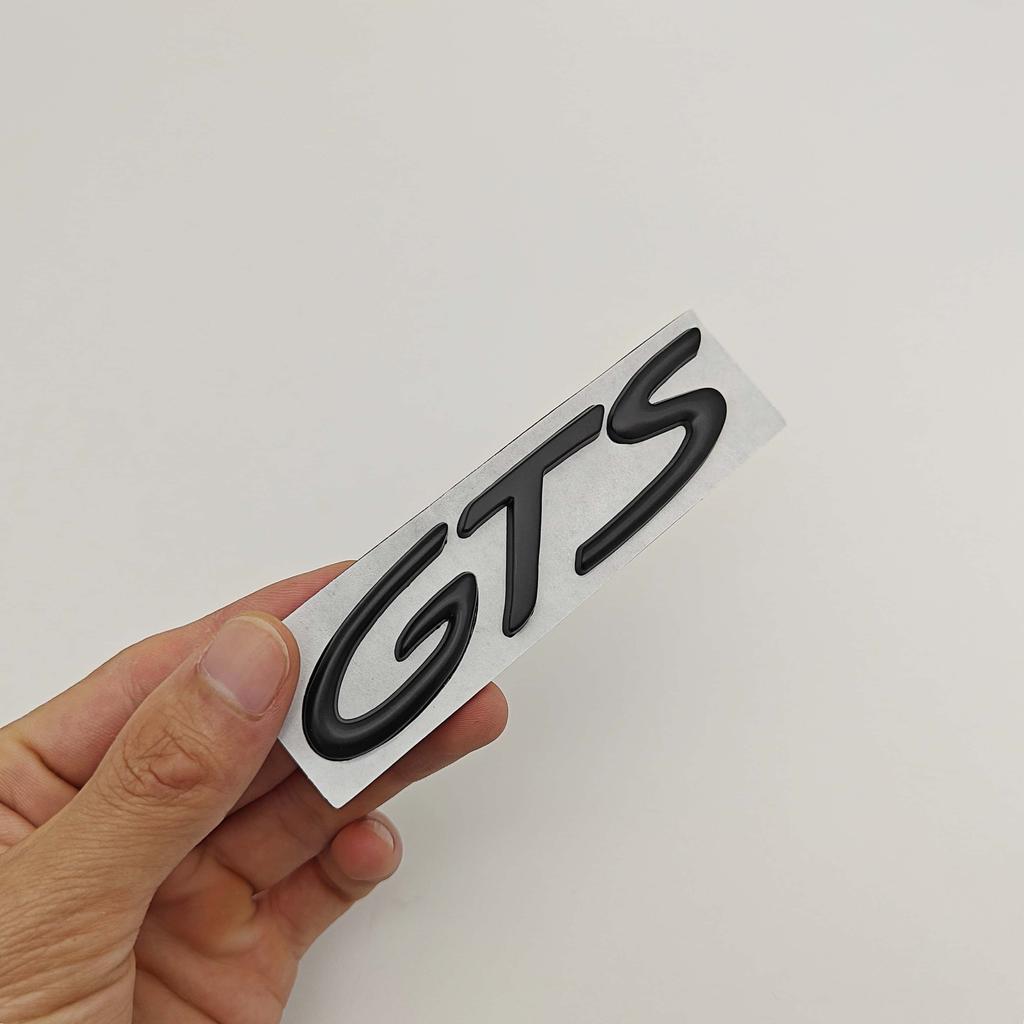 1pc 3D Metal GTS Emblem Decal Side Fender Rear Trunk Badge Sicker for Panamera Taycan Mayenne 911 718
