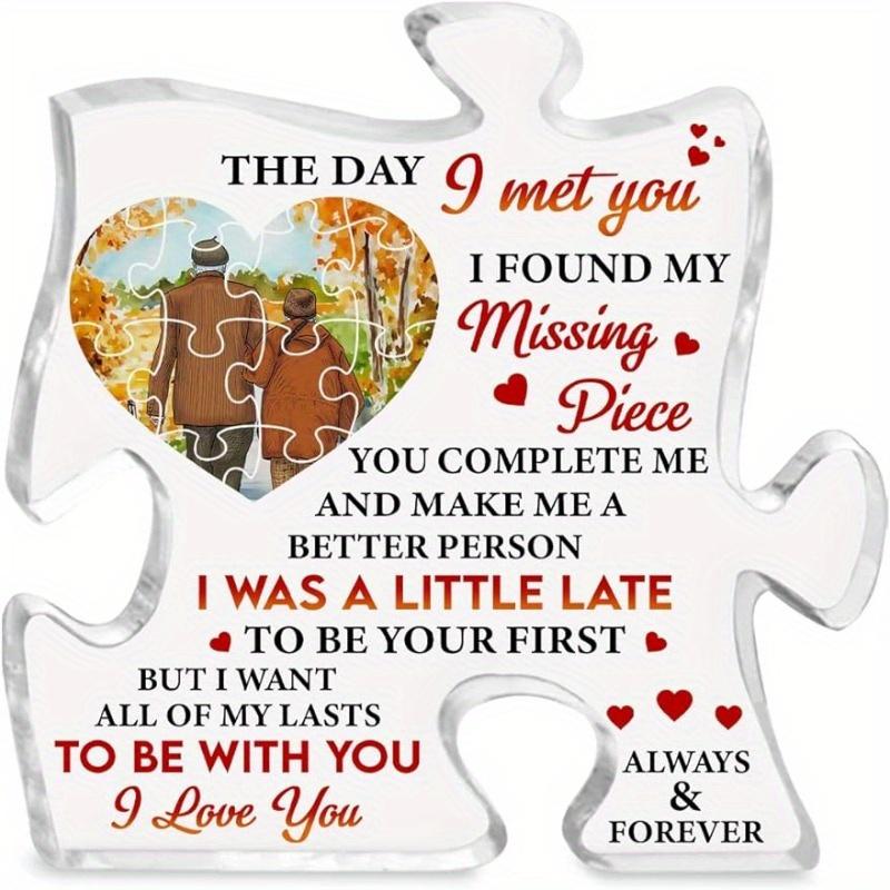 

Couple Puzzle Plaque - Romantic Acrylic Gift with Photography Utility чистый