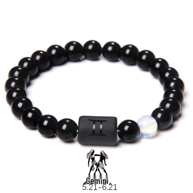 Pulsera de Ojo de Tigre y Piedra Pintada de las Doce Constelaciones