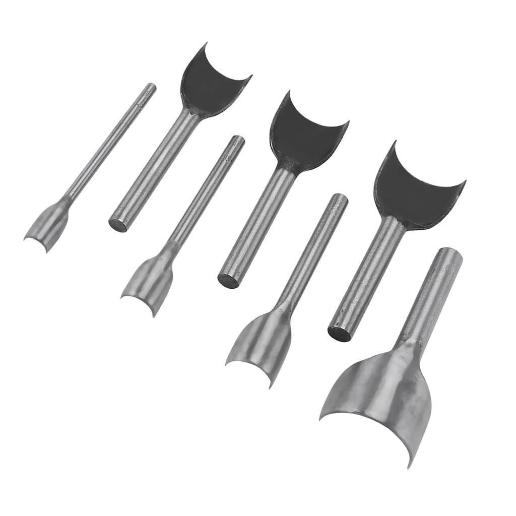 7pcs /set  Leather Carft Half  Round Punch Belt End Cutter For Home Leather Sewing(10-40mm)