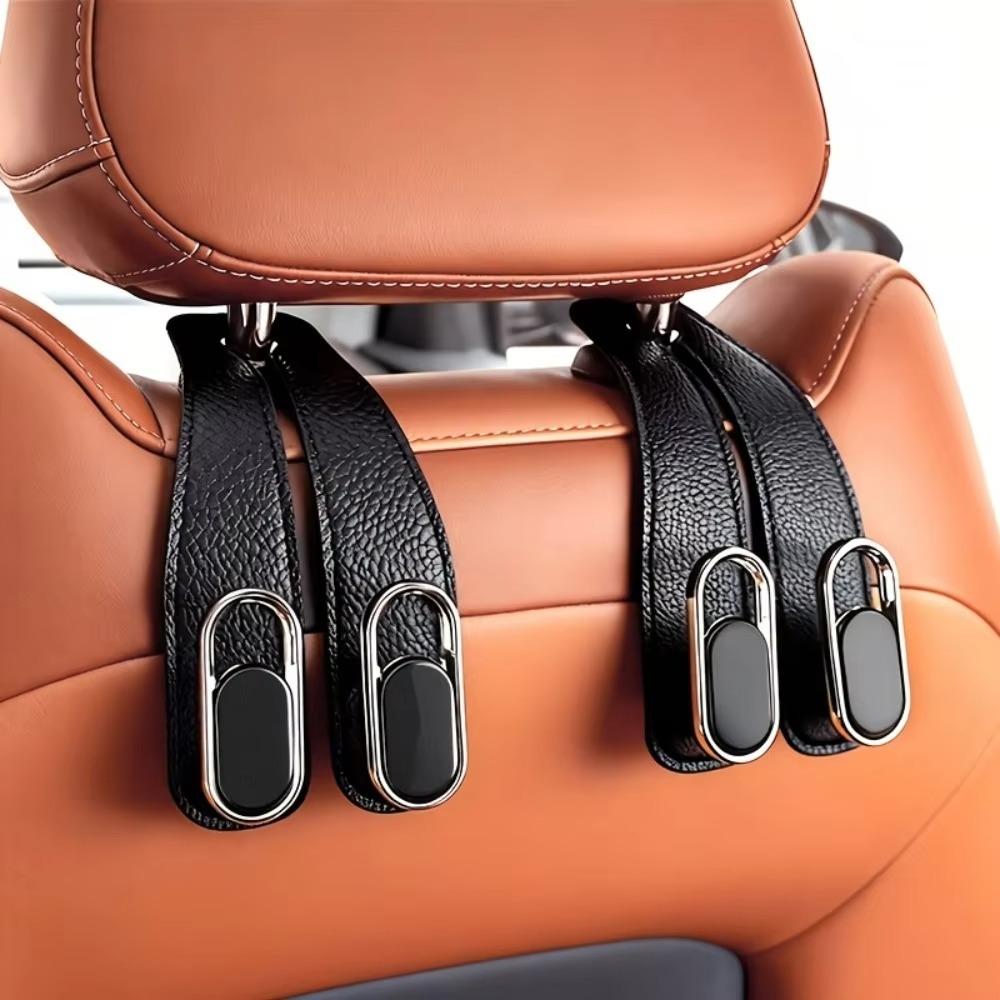Double Hooks Headrest Hanger Leather Seat Back Hook New Car Seat Hook Vehicles