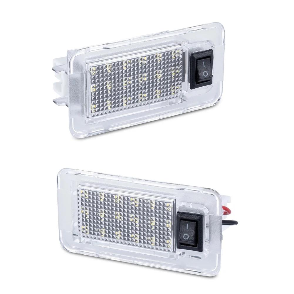 For Toyota RAV4 MK5 Prius Siena Venza Car LED License Plate Lights with Switch Auto Rear Luggage Trunk Light Number Plate Lamp