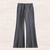 Men's Retro Black High Waist Bell Bottom Suit Trousers