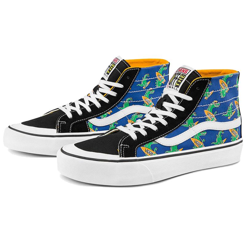 Vans Unisex SK8 HI High Top Sneakers Blue/Yellow/Green Vans VN0A3MV1A5F