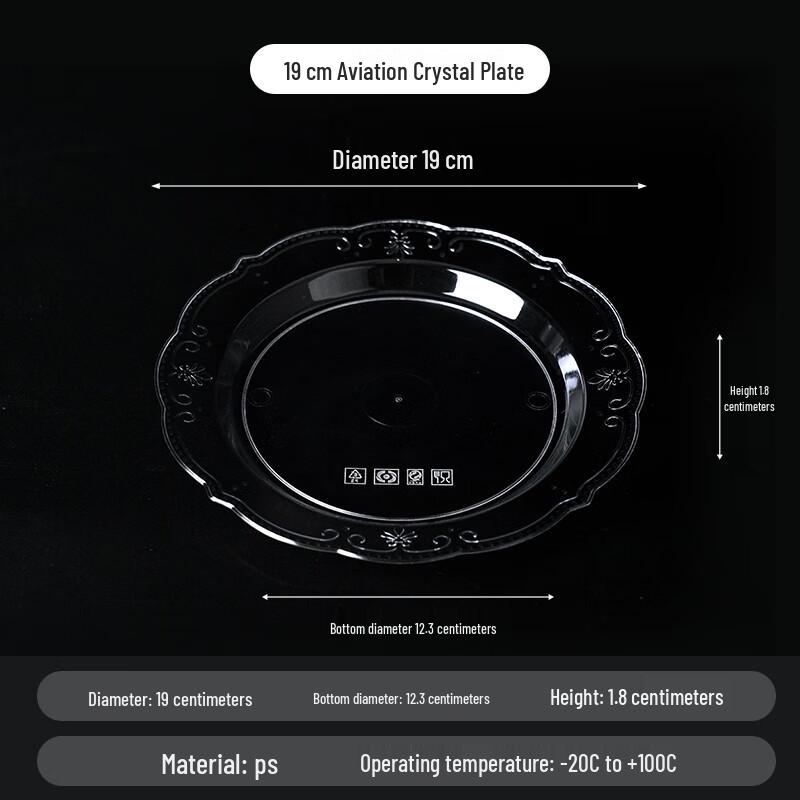 

Одноразовые хрустальные тарелки из твердого пластика