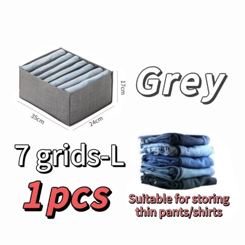 7 /9 Compartment Clothing Organizer Jeans T-Shirt Pants Organizer Shirt Jeans Pants Organizer Household Storage Boxes Organizer