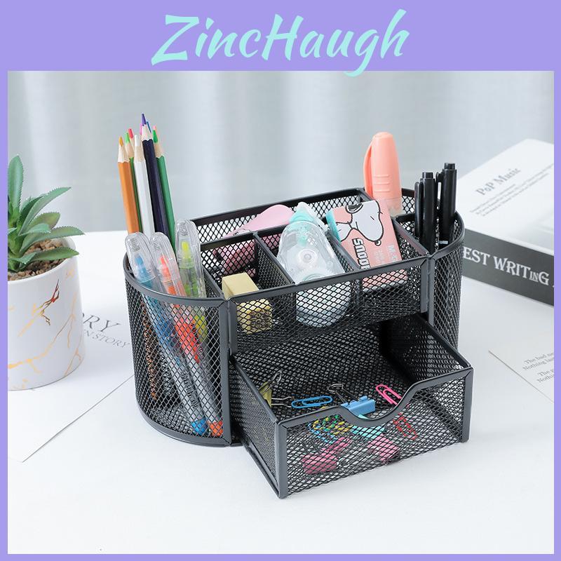 Metal Wire Desk Organizer With Logo Print For Student Office Use