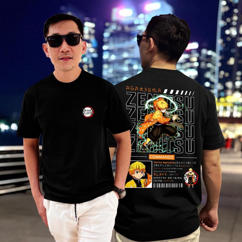 Anime Unisex Pattern Demon Killer 2025 Summer New Retro Fashion Men's and Women's Streetwear