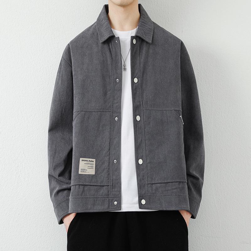 

Вельветовые осенние новые мужские куртки повседневные свободные рабочие топы с лацканами мужские тенденции 2XL