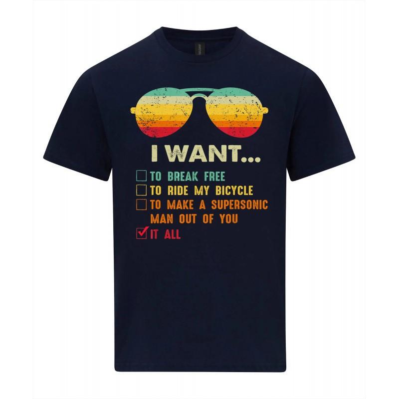 Mens Graphic Tee With Abstract Letter Print - Cotton Short Sleeve T-Shirt Streetwear Casual Wear