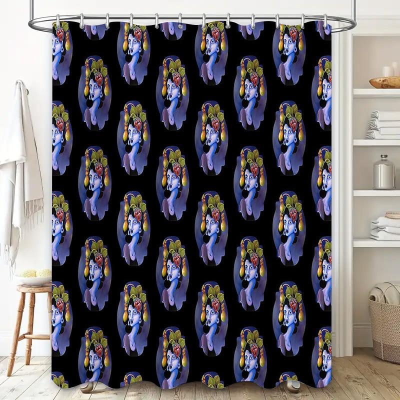 Bathroom Shower Curtain Vintage Floral Pattern Waterproof Decor Farmhouse Rustic Country Home Textile Washroom Accessories