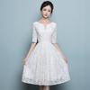 Frühling neue Studentin mittel und lang Party Partykleid Kleid schmal Hochzeitskleid