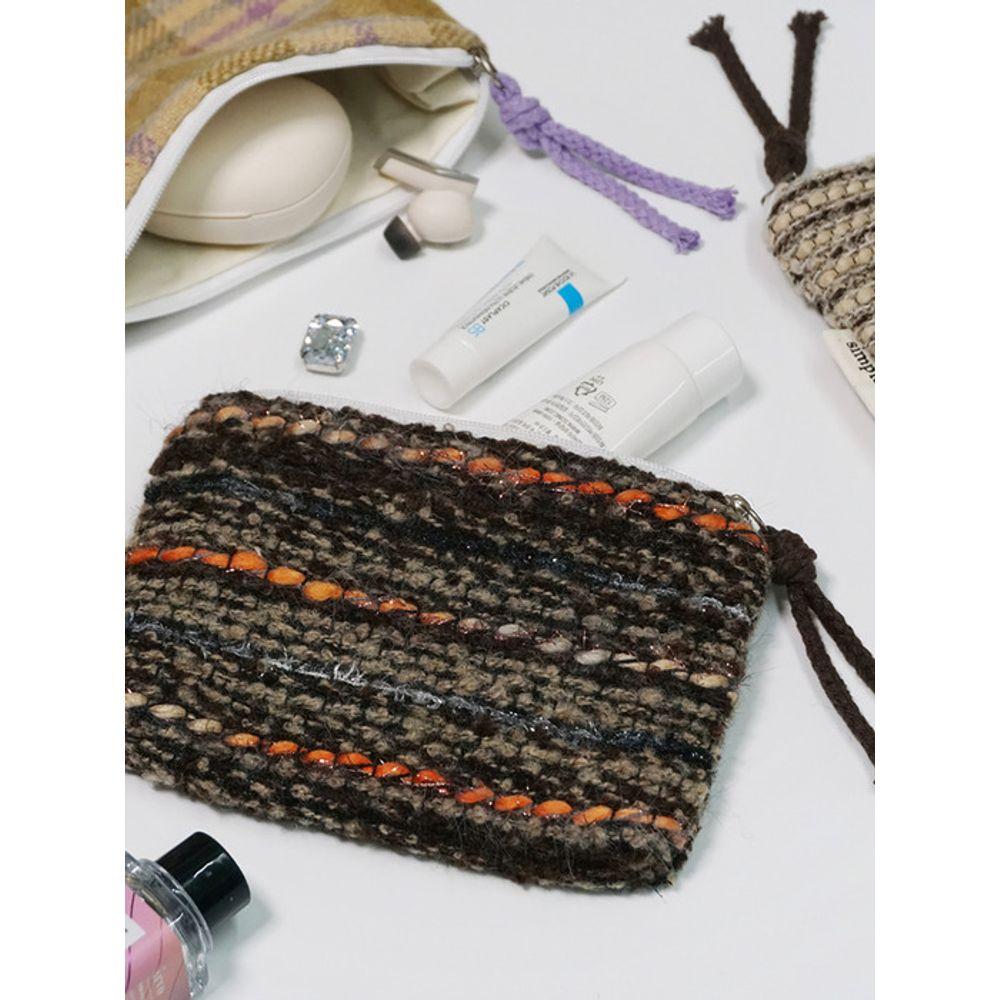 Briskstyle Vintage Check Striped Cloth Coin Purse Pouch Keyring Ver.2