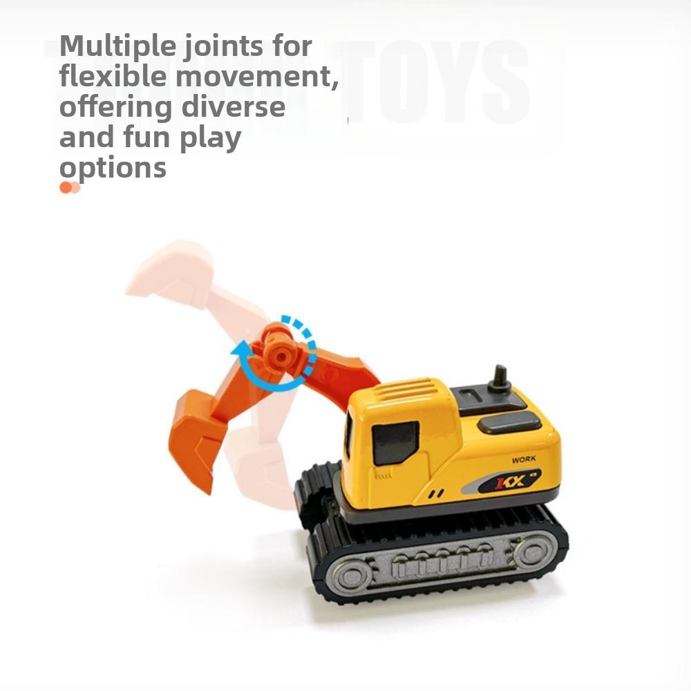 4/6pcs 2 Styles Simulation Diecast Crane Car Alloy Engineering Vehicle Toy  Children Kids Boys